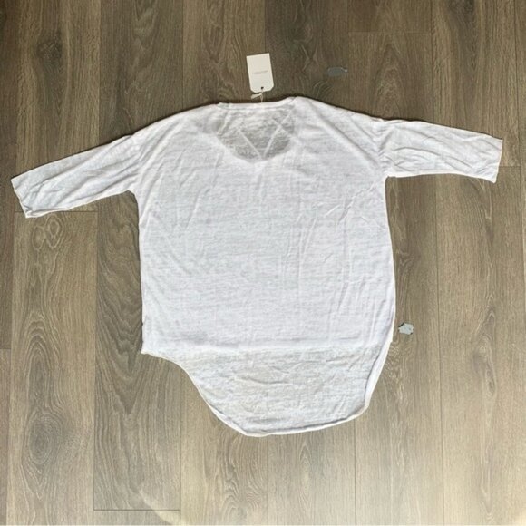 Revolve LNA Cape Strap Tee Top Burnout 3/4 Length Sleeve White Size Small - Picture 13 of 16